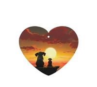 Elephant and Dog Watch The Sunset Car Air Fresheners Cards 4 Pcs Long Lasting Car Fresheners Gifts for Men Women Auto Aromatherapy Tablets Hanging Scented Card Rearview Mirror Pendant - Lavender Scent