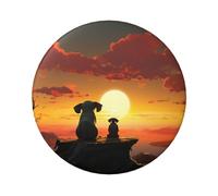 Elephant and Dog Watch The Sunset Custom Pins 5 PCS, Personalized Photo Buttons, Metal Pinback Button Badges for Backpacks, Hats, Funny Backpack Pins Aesthetic Lapel Badge Pins Gifts for Men Women