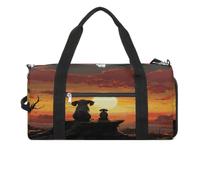 Elephant And Dog Watch The Sunset Gym Bag Duffle Bag Travel Bag