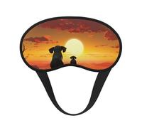 Elephant and Dog Watch The Sunset Sleep Mask for Men Women Blackout Eye Masks for Sleep, Relaxing Zero Pressure Night Blindfold Soft Breathable Eye Cover for Travel, Night Work, Nap, Office
