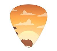 Elephant And Giraffe In The Sunset Guitar Picks - Guitar Accessories - Guitar Picks For Acoustic Guitar Electric Guitar Bass Guitar For Men Women Professional Guitarist Musicians And Beginner