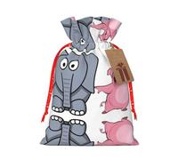 Elephant And Piggie Drawstring Gift Bags Small Item Treats Wrapping Storage Bags Christmas Birthday Party Holiday