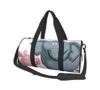 Elephant and Piggie Printed Sports Gym Bag with Wet Pocket & Shoes Compartment, Travel Duffel Bag for Men Women