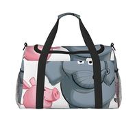 Elephant and Piggie Printed Travel Duffle Bag for Men Women Weekender Travel Organizer Bag for Sport, Outdoors, Gym & Fishing