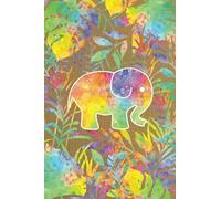Elephant and Tropical Leaves Notebook Brown Paper Design Cover: Beautiful Colourful Elephant and Tropical Leaves Design Notebook Journal. 120 blank ... elephant design at the bottom of each page.