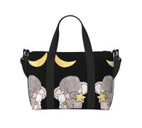 Elephant and White Animal Printed Women's Tote Bag Portable Crossbody Bag Suitable for Gym Workouts Commuting and Travel