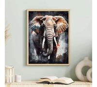 Elephant Animal Diamond Painting Kit,Diamond Art Kits for Adults,DIY Diamond Art Painting for Beginner,5D Full Drill Square Diamond Gem Art Crafts for Home Wall Decor 105x135cm