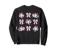 Elephant Animal Girl Coquette Bow Pink Mom Mama Sweatshirt