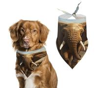 Elephant Animals Spring Summer Dog Bandanas Soft, Dog Scarf Washable Triangle, Pet Bandana Cute Outdoor Accessories for Small Dogs Cat Pet