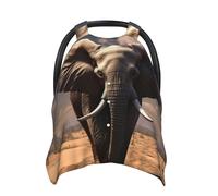 Elephant Baby Car Seat Canopy Cover, Multi Use Breathable Nursing Breastfeeding Covers for Mom Soft Stroller Sun Shade Newborn Shower Gift