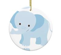 Elephant Baby Christmas Ceramic Ornaments For Women, Xmas Trees Decorations - Hanging Ornaments