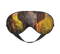 Elephant Baby Print Sleep Mask Silk-Like Eye Mask Sleeping Eye Mask for Women Men for Travel Sleep Relaxation