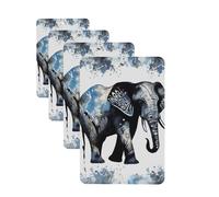 Elephant-Blue Black Car Air Freshener Cards for Women Men 4 Pack Cute Car Accessories Long Lasting Scent Car Diffuser Hanging Auto Aromatherapy Tablets Car Fresheners Gifts