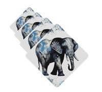 Elephant-Blue Black Car Air Freshener Cards for Women Men 4 Pack Cute Car Accessories Long Lasting Scent Car Diffuser Hanging Auto Aromatherapy Tablets Car Fresheners Gifts