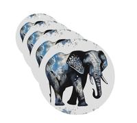 Elephant-Blue Black Car Air Freshener Cards for Women Men 4 Pack Cute Car Accessories Long Lasting Scent Car Diffuser Hanging Auto Aromatherapy Tablets Car Fresheners Gifts