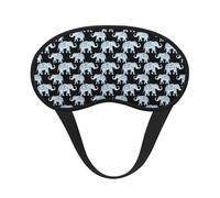 Elephant-Blue Black Sleep Masks Silky Eye Cover Soft Satin Blindfold Elastic Strap Night Eye Shade for Women Men