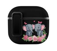 Elephant Bluetooth Headphone Case Earphone Protective Cover with Magnets Lock Compatible with Airpods 4