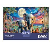 Elephant Bridge 1000 Piece Jigsaw Puzzle - Challenging Brain Teaser - Precision Cut Paper 52x38cm/1000pcs
