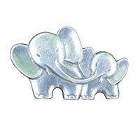 Elephant Brooch, Two Elephants Brooch, Handcast in Fine Pewter, by William Sturt
