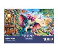 Elephant Bubble Jigsaws 1000 Piece Puzzle Family Decoration Challenge Toy Gifts Fit Together Perfectly for Adults & Kids Age 12 Years Up 38x26cm/1000pcs