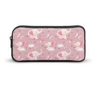 Elephant Butterfly Large Pencil Case Big Capacity Pencil Pouch Pen Bag Marker Pen Case for Women Men