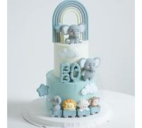 elephant cake topper - baby boy cake topper, animal cakes toppers, baby shower cakes decorations boy, DIY Balls Decoration for Birthday Party Full Moon Gender Reveal elephant Baby Shower Decor