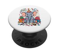 Elephant Cakes Confetti Birthday Party Elephants PopSockets Adhesive PopGrip