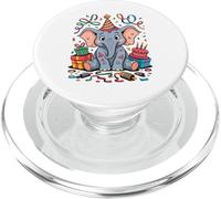 Elephant Cakes Confetti Birthday Party Elephants PopSockets PopGrip for MagSafe