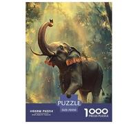 Elephant Carefully Produced Jigsaw Puzzle for Calm Indoor Recreation, Built Around Pet to Support Attention Training And Shared Enjoyment at Home 70x50cm/1000pcs
