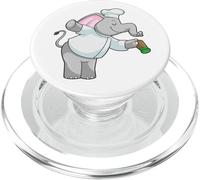 Elephant Chef Cooking apron Salt shaker PopSockets PopGrip for MagSafe