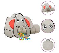 Elephant Children Play Tent with 250 Balls Grey 174x86x101 cm Berkfield Home Grey One Size