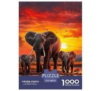 Elephant Classic Style Jigsaw Puzzle Encouraging Mindful Play, Built Around Pet And Presented with A Composed British Visual Flow for Lasting Appeal 52x38cm/1000pcs