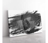 Elephant Close Up V1 Modern Canvas Wall Art Print Ready to Hang, Framed Picture for Living Room Bedroom Home Office Décor, 60x40 cm (24x16 Inch)