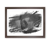 Elephant Close Up V1 Modern Framed Wall Art Print, Ready to Hang Picture for Living Room Bedroom Home Office Décor, Walnut A4 (34 x 25 cm)