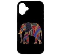 Elephant Colorful Mandala Pattern African Animal Case for iPhone 16 Plus