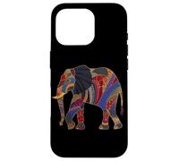 Elephant Colorful Mandala Pattern African Animal Case for iPhone 16 Pro