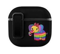 Elephant Colorful Rainbow Printed Wireless Bluetooth Earphone Protective Holder Compatible with Airpods 4 Funny Earbud Case