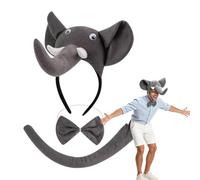 Elephant Costume Kids 3 Pieces Unisex Cosply Bow Tie Creating A C Headband