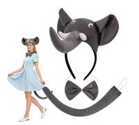 Elephant Costume Set Elephant Unisex Cosplay Headband | Animal Ears Costume for Party New Year Daily Indoor Outdoor Holiday Birthday Home Stage Performance