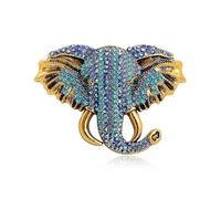 Elephant Crystal Brooch Pin Rhinestone Animal Elephant Suit Pin Elephant Lapel Pin Badge Jewelry for Women Men Birthday Gifts, L, Rhinestone, no gemstone