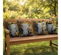 Elephant Cushion Covers 35 x 35, Autumn Pillow Cases 4 Pack, Sofa Bed Decor Cushion Covers 35x35cm with Invisible Zipper Heat Absorbing Breathable for All-Season Who Sweat Easily Home Decor BZTH-4628