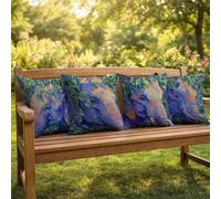 Elephant Cushion Covers 45 x 45, Animal Pillow Cases 4 Pack, Sofa Bed Decor Cushion Covers 45x45cm with Invisible Zipper Heat Absorbing Breathable for All-Season Who Sweat Easily Home Decor BZTH-4635