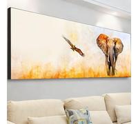 Elephant Diamond Art Kits Adults, 95x32inch Large Diamond Painting Eagle Paint by Numbers for Kids Beginner, DIY 5D Full Round Drill Crystal Art Mosaic Kit with Accessories, Home Decor Gifts 7X-680