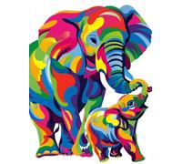 Elephant Diamond Art Kits Adults, Diamond Painting Animal Crystal Art Kits for Adults Beginner, DIY 5D Square Full Drill Embroidery Gem Paintings Crafts Kit for Home Wall Decor, Gifts 30x40cm 5-7676