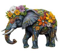 Elephant Diamond Art Kits Adults, Flower Diamond Painting Kit for Beginner, DIY Round Full Drill Gem Art Set Mosaic Kits for Adults 5D Crystal Rhinestone Crafts for Home Wall Decor 70x90cm, Model406