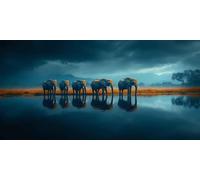 Elephant Diamond Art, Pattern Animal Diamond Painting Kits for Adults 5D DIY Full Round Drill Gem Crystal Art Kits Crafts for Adults Beginner for Home Decor, Room Decor, Gifts 24X48 Inch -bby260382