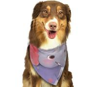 Elephant Dog Bandanas Adjustable Kerchief Triangle Bibs Scarf Washable Soft Pet Bandanas for Medium Large Puppy Cats Pet Costume Accessories Decoration