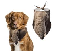 Elephant Dog Bandanas for Feeding Grooming, Triangle Pet Bibs for Cats & Dogs Washable Fashion Pets Scarf for Party Travel 27.6 X 11.8 Inch