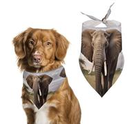 Elephant Dog Bandanas for Feeding Grooming, Triangle Pet Bibs Washable Pets Scarf for Cats & Dogs
