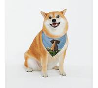 Elephant Dog Sitting Pattern Dog Bandanas, Comfortable Cotton Triangle Bibs Scarfs for Dogs Or Cats,Cute Pet Kerchief for Medium Large Dogs-X-Large